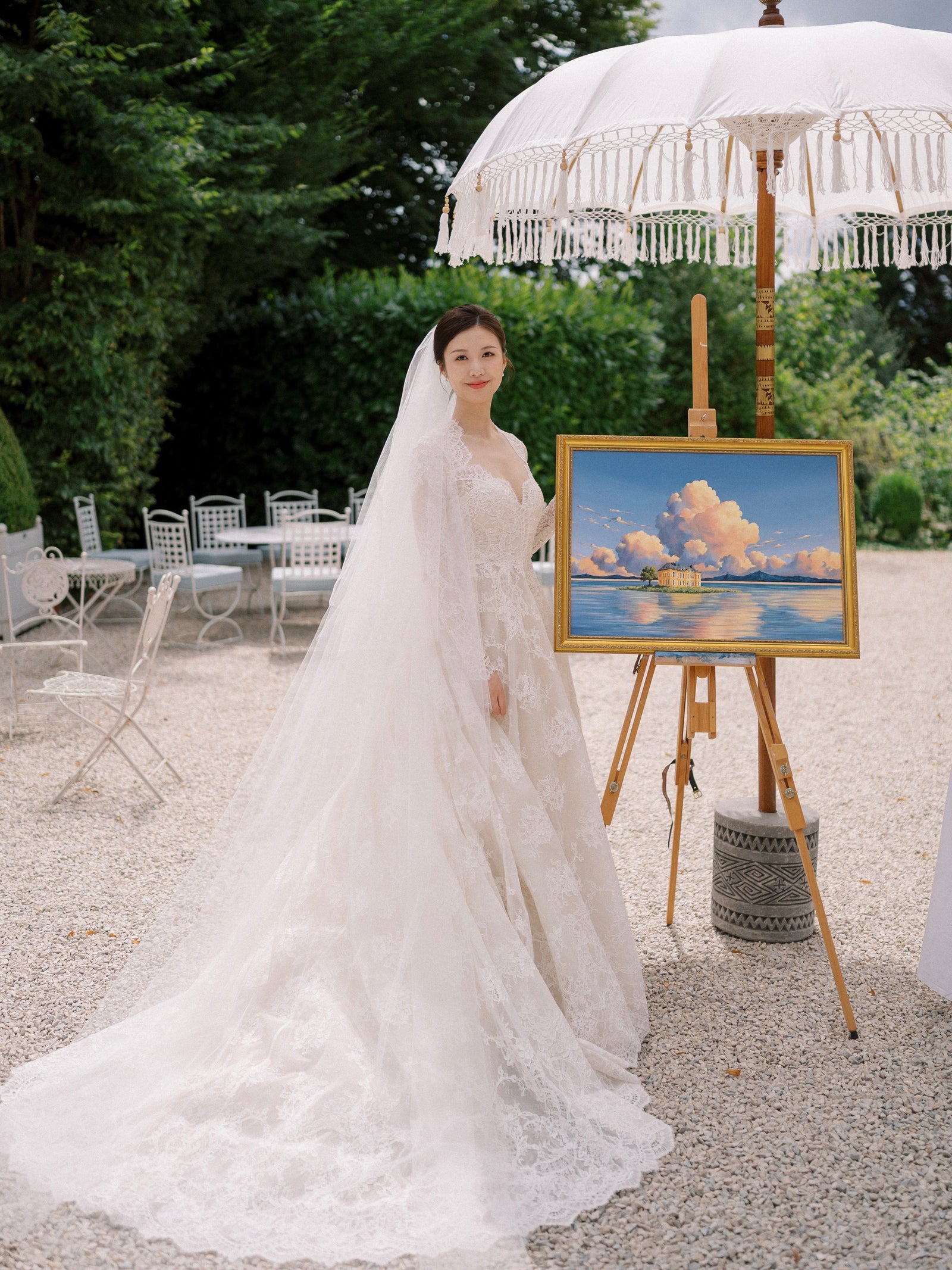 Cathy Camille Wedding Cloudscape Bridal Painting 