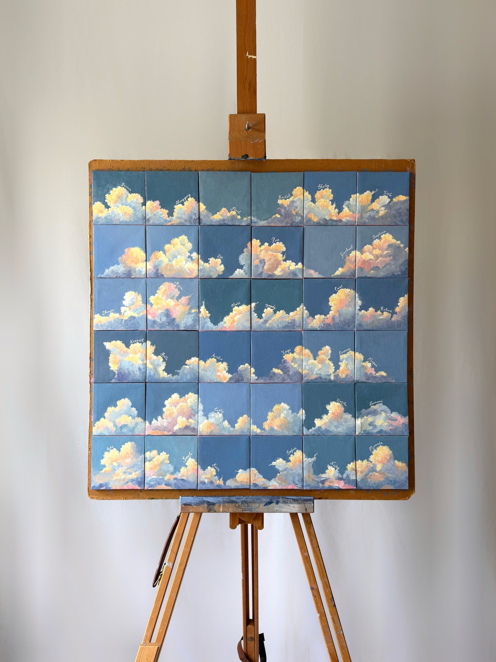 Cathy Camille Wedding Individual Personalized Guest Artwork Cloudscape Canvases