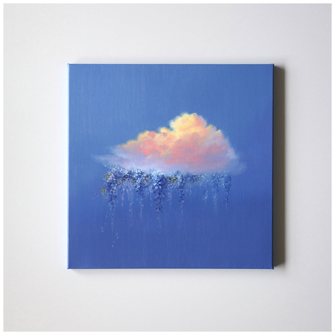 FLORE wisteria cloudscape painting by Dutch artist Cathy Camille
