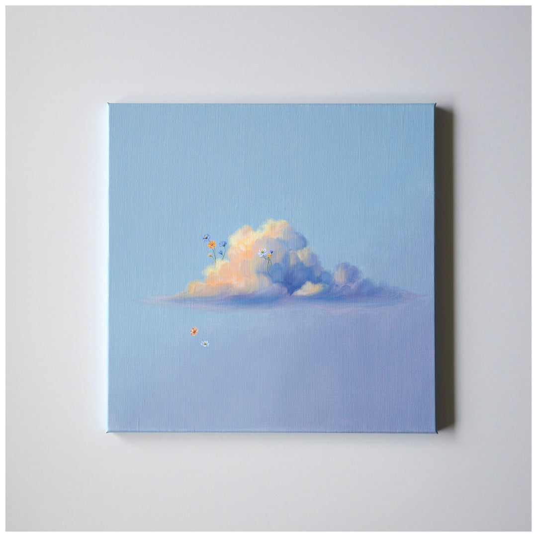 FLORE cosmos cloudscape painting by Dutch artist Cathy Camille