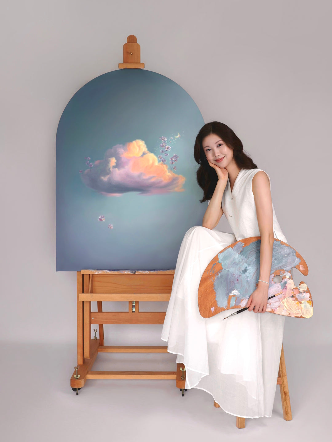 Dutch fine art cloudscape painter Cathy Camille 