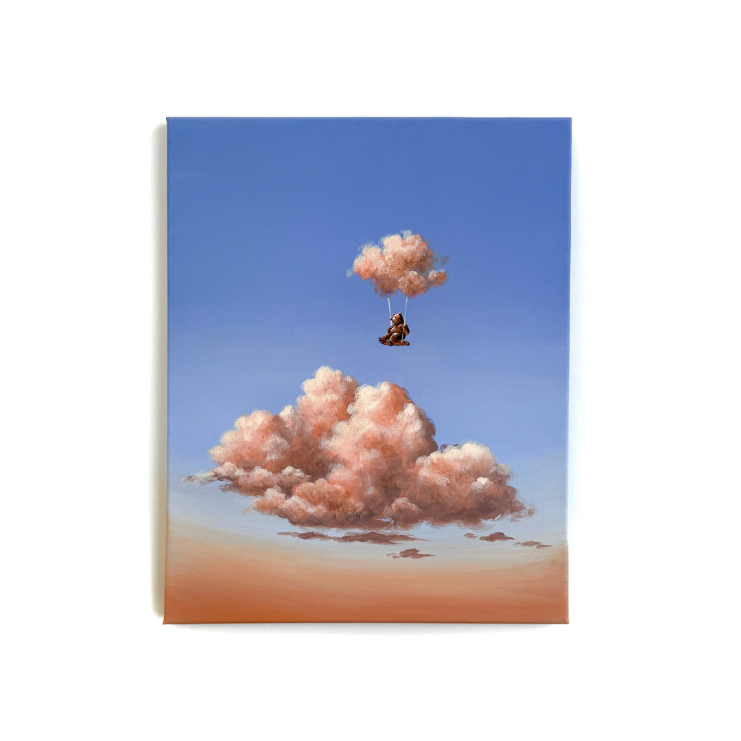 With FAUNE, Dutch artist Cathy Camille merges her love for cloudscapes and wildlife into artworks where nature transcends boundaries. Each painting reimagines iconic animals - the polar bear, flamingo, deer, red panda, humpback whale, elephant, giraffe, and bear - drifting through the sky, blending realism and imagination in ethereal harmony.
